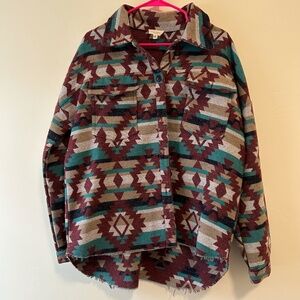 143 Story by Line Up Aztec Shacket